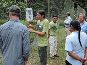 Jacob Marlin and Tom Pop lead a tour of the Hicatee Conservation and Research Center