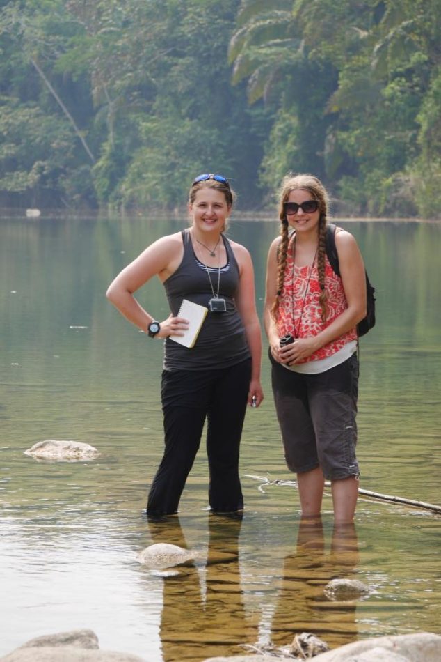 Emily and Sarah Praskievicz in the Bladen River.