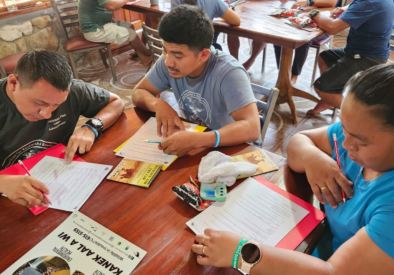 BFREE staff review their quiz answers